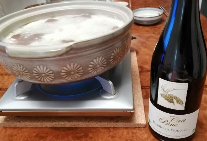 ボジョレーヌーヴォーには豚しゃぶ