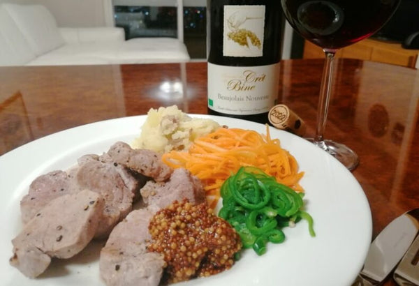ポークソテーとボジョレーヌーヴォーのマリアージュ