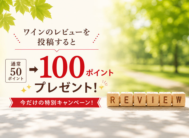 もれなく100ポイント！レビューキャンペーン開催