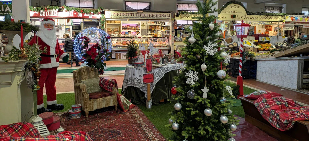 メルカートのクリスマス｜柿と生ハムには重厚な白ワイン