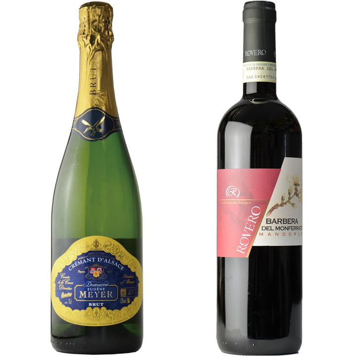 A set of two sparkling wines that will pair beautifully with everything from appetizers to main dishes