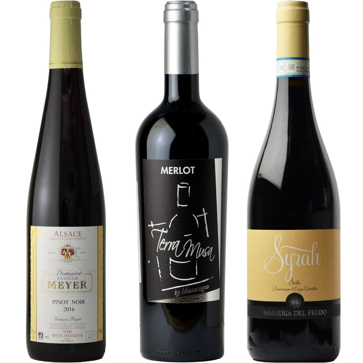 Mono-varietal red wine tasting set