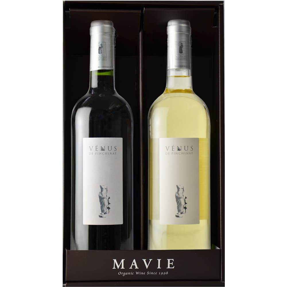 [Gift set in a decorative box] Easy-to-drink organic red and white wine gift